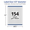 image:imageAvery TrueBlock Matte White Round Labels Sure Feed Technology 05 Diameter 1540 Matte White Labels PrinttoTheEdge LaserInkjet Printable Great for Product Merchandising Stickers15 400 labels