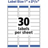 image:imageEasy Peel White Address Labels w Sure Feed Technology Laser Printers 1 x 263 White 30Sheet 100 SheetsBox
