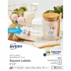 image:imageAvery Kraft Brown Square Labels with Sure Feed Technology 2 x 2 Print to the Edge LaserInkjet Printable Labels 300 Total 22846Matte White