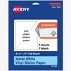 image:imageAvery Matte Clear Rectangle Sticker Sheets 85 x 11 10 Matte Clear Labels LaserInkjet Printable Labels7 sheets