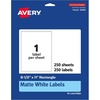 image:imageAvery Matte White Rectangle Labels 85 x 11 25 White Labels Permanent Adhesive LaserInkjet Printable250 labels