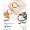 image:imageAvery Printable Blank Scallop Round Gift Tags with Sure Feed 25 Diameter Textured White 90 Customizable Tags 8051190 Tags