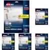 image:imageAvery Printable Return Address Labels 075 x 225 Silver Foil 300 Blank Mailing Labels 08986300 Labels Pack of 5