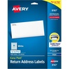 image:imageAvery Printable Return Address Labels with Sure Feed 05 x 175 White 2000 Blank Mailing Labels 0816712 in X 134 in