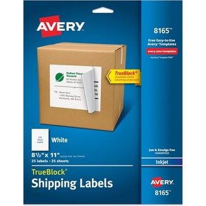 image:imageAvery FullSheet Printable Shipping Labels 85 x 11 Customizable Stickers White 25 Blank Mailing Labels Great for Mailing Shipping Organizing and More 816525 labels