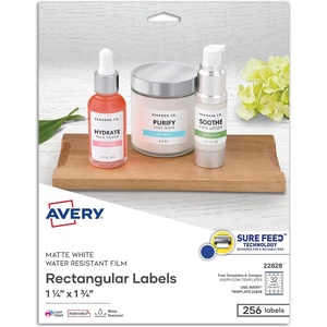 image:imageAvery Printable Blank Rectangle Labels 125 x 175 White 256 Customizable Labels 22828