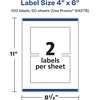image:imageAvery Glossy White Rectangle Labels Sure Feed Technology 4 x 6 50 Glossy White Labels PrinttoTheEdge Permanent Adhesive LaserInkjet Printable100 labels