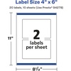 image:imageAvery Glossy White Rectangle Labels Sure Feed Technology 4 x 6 50 Glossy White Labels PrinttoTheEdge Permanent Adhesive LaserInkjet Printable20 labels