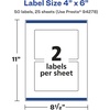 image:imageAvery Glossy White Rectangle Labels Sure Feed Technology 4 x 6 50 Glossy White Labels PrinttoTheEdge Permanent Adhesive LaserInkjet Printable50 labels