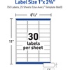 image:imageAvery Matte Clear Address Labels Sure Feed Technology Inkjet 1 x 258 1500 Labels 5 Packs of 186601 in X 258 in