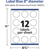 image:imageAvery Matte White Round Labels Sure Feed Technology 2 Diameter 300 Matte White Printable Labels600 labels