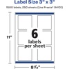 image:imageAvery Matte White Square Labels Sure Feed Technology 3 x 3 150 Matte White Printable Labels1 500 Labels