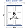 image:imageAvery Matte White Square Labels Sure Feed Technology 3 x 3 150 Matte White Printable Labels150 Labels