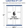 image:imageAvery Matte White Square Labels Sure Feed Technology 3 x 3 150 Matte White Printable Labels600 Labels