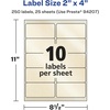 image:imageAvery Pearlized Ivory Rectangle Labels Sure Feed Technology 2 x 4 100 Pearlized Ivory Labels LaserInkjet Printable250 labels