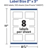 image:imageAvery Printable Durable White Rectangle Labels Sure Feed Technology 2 x 3 PrinttotheEdge Waterproof Labels Laser amp PigmentBased Inkjet Compatible 80 Total800 labels