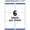 image:imageAvery Printable Shipping Labels with Sure Feed 313 x 4 Matte Clear 60 Blank Mailing Labels 186645