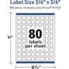 image:imageAvery TrueBlock Matte White Square Labels Sure Feed Technology 075 x 075 800 Matte White Labels PrinttoTheEdge LaserInkjet Printable Great for Product Merchandising Stickers800 labels