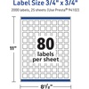 image:imageAvery TrueBlock Matte White Square Labels Sure Feed Technology 075 x 075 800 Matte White Labels PrinttoTheEdge LaserInkjet Printable Great for Product Merchandising Stickers2 000 labels