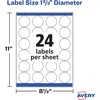 image:imageAvery White High Visibility Round Labels with Sure Feed Permanent 123 2 Pack 1200 Labels Total 321351 200 labels