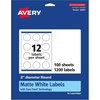 image:imageAvery Matte White Round Labels Sure Feed Technology 2 Diameter 300 Matte White Printable Labels1 200 labels