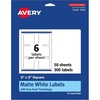 image:imageAvery Matte White Square Labels Sure Feed Technology 3 x 3 150 Matte White Printable Labels300 Labels