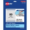 image:imageAvery TrueBlock Matte White Square Labels Sure Feed Technology 075 x 075 800 Matte White Labels PrinttoTheEdge LaserInkjet Printable Great for Product Merchandising Stickers8 000 labels