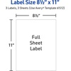 image:imageAvery Durable DIY Sticker Paper 85 x 11 Removable Surface Safe Adhesive WaterResistant with Laser or PigmentInkjet Printers 3 FullSize Label Sheets 615120