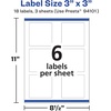 image:imageAvery Durable Removable Square Labels Sure Feed Technology 3 x 3 Matte White Film WaterResistant PrintToTheEdge LaserPigmentBased Inkjet Printable 18 Total18 labels