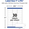 image:imageAvery Easy Peel Printable Address Labels Sure Feed Technology 1 x 258 Customizable Stickers White 7500 Blank Mailing Labels Great for Mailing Shipping and More 451603 000 labels