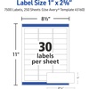 image:imageAvery Easy Peel Printable Address Labels Sure Feed Technology 1 x 258 Customizable Stickers White 7500 Blank Mailing Labels Great for Mailing Shipping and More 451607 500 labels