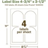 image:imageAvery EcoFriendly Matte White Recycled Arched Labels 475 x 35 PrinttoTheEdge Matte White Labels Permanent Adhesive LaserInkjet Printable 100 Total100 labels