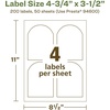 image:imageAvery EcoFriendly Matte White Recycled Arched Labels 475 x 35 PrinttoTheEdge Matte White Labels Permanent Adhesive LaserInkjet Printable 100 Total200 labels