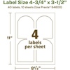 image:imageAvery EcoFriendly Matte White Recycled Arched Labels 475 x 35 PrinttoTheEdge Matte White Labels Permanent Adhesive LaserInkjet Printable 100 Total40 labels