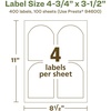 image:imageAvery EcoFriendly Matte White Recycled Arched Labels 475 x 35 PrinttoTheEdge Matte White Labels Permanent Adhesive LaserInkjet Printable 100 Total400 labels