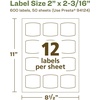 image:imageAvery EcoFriendly Matte White Recycled Arched Square Labels 2 x 2316 PrinttoTheEdge Matte White Labels Permanent Adhesive LaserInkjet Printable 120 Total600 labels