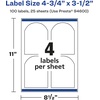 image:imageAvery Glossy Clear Arched Labels Sure Feed Technology 475 x 35 40 Glossy Clear Labels PrinttoTheEdge LaserInkjet Printable100 labels