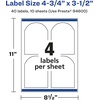 image:imageAvery Glossy Clear Arched Labels Sure Feed Technology 475 x 35 40 Glossy Clear Labels PrinttoTheEdge LaserInkjet Printable40 labels
