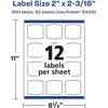 image:imageAvery Glossy Clear Arched Square Labels Sure Feed Technology 2 x 2316 120 Glossy Clear Labels PrinttoTheEdge LaserInkjet Printable600 labels