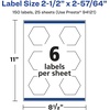 image:imageAvery Glossy Clear Hexagon Labels Sure Feed Technology 212 x 25764 60 Glossy Clear Labels PrinttoTheEdge LaserInkjet Printable150 labels