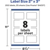 image:imageAvery Glossy Clear Rectangle Labels Sure Feed Technology 2 x 3 80 Glossy Clear Labels PrintToTheEdge LaserInkjet Printable200 labels