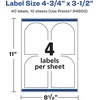 image:imageAvery Glossy White Arched Labels Sure Feed Technology 475 x 35 40 Glossy White Labels PrinttoTheEdge Permanent Adhesive LaserInkjet Printable40 labels