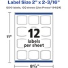 image:imageAvery Glossy White Arched Square Labels Sure Feed Technology 2 x 2316 1200 Glossy White Labels PrinttoTheEdge Permanent Adhesive LaserInkjet Printable1 200 labels
