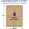 image:imageAvery Kraft Brown Arched Labels Sure Feed Technology 475 x 35 200 Kraft Brown Labels PrinttoTheEdge LaserInkjet Printable200 labels