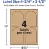 image:imageAvery Kraft Brown Arched Labels Sure Feed Technology 475 x 35 200 Kraft Brown Labels PrinttoTheEdge LaserInkjet Printable400 labels