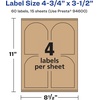 image:imageAvery Kraft Brown Arched Labels Sure Feed Technology 475 x 35 200 Kraft Brown Labels PrinttoTheEdge LaserInkjet Printable60 labels