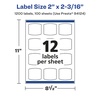 image:imageAvery Matte Clear Arched Square Labels Sure Feed Technology 2 x 2316 120 Matte Clear Labels PrinttoTheEdge LaserInkjet Printable1 200 labels