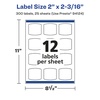 image:imageAvery Matte Clear Arched Square Labels Sure Feed Technology 2 x 2316 120 Matte Clear Labels PrinttoTheEdge LaserInkjet Printable300 labels
