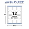 image:imageAvery Matte Clear Arched Square Labels Sure Feed Technology 2 x 2316 120 Matte Clear Labels PrinttoTheEdge LaserInkjet Printable600 labels