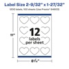 image:imageAvery Matte Clear Heart Labels Sure Feed Technology 2932 x 12732 120 Matte Clear Labels PrinttoTheEdge LaserInkjet Printable1 200 labels